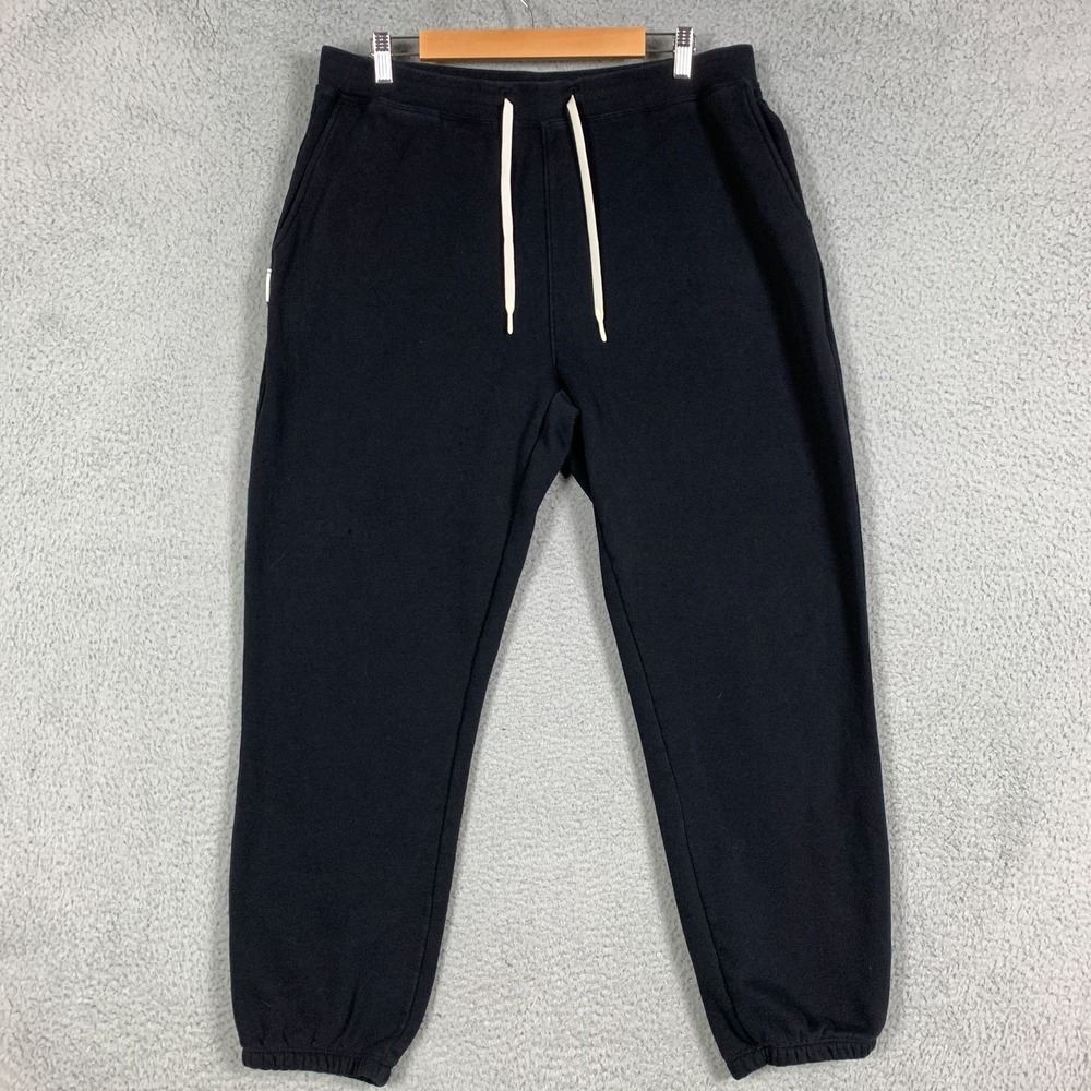 Rhoback Jogger Sweatpants Men's XL Black Drawstring Fleece Heavy Active Lounge